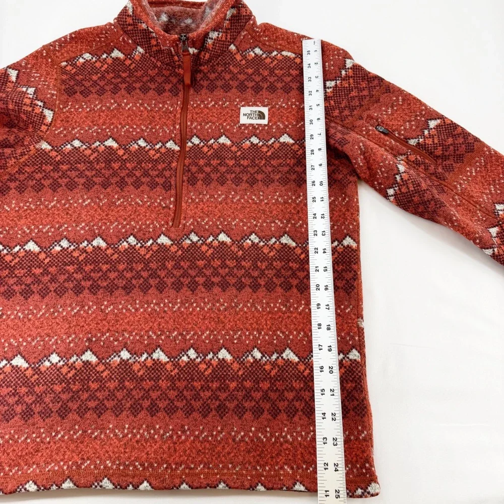 The North Face Gordon Lyons Novelty 1/4 Zip Fleece Brandy Brown Men's M